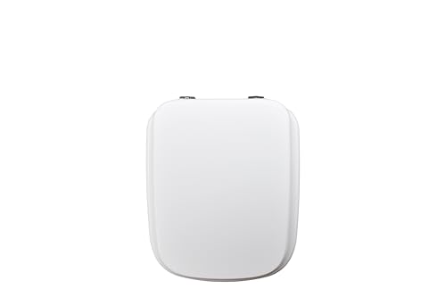 Si Dolomite EM804 Sedile Copriwater Dedicato, MDF, Bianco Lucido, 44 x 36 x 4 cm