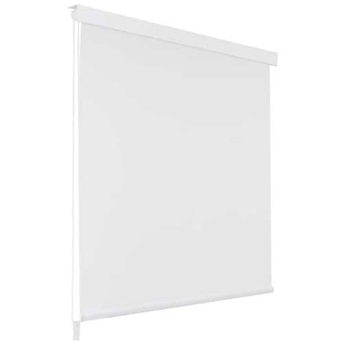 vidaXL Tenda a Rullo per Doccia 100x240 cm Bianco Divisorio Tendaggio Bagno