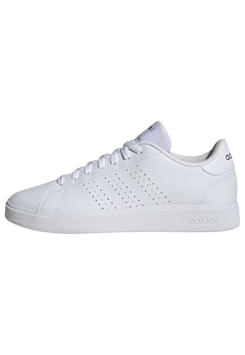 adidas Advantage Base 2.0 Shoes, Scarpe Uomo, Cloud White/Collegiate Green, 42 2/3 EU
