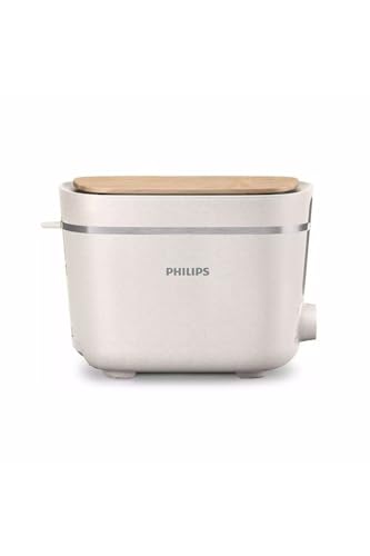 Philips Conscious Collection - Tostapane biologico, 100% plastica riciclata, 8 livelli di abbronzatura, crema (HD2640/10)