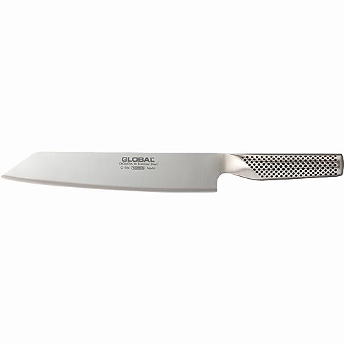 Global G 106 Kiritsuke. Coltello da cucina orientale, adatto a tutte le lavorazioni del pesce. Ideale per Sushi-sashimi. Lunghezza lama centimetri 24