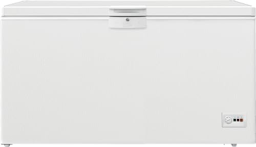 Beko HSM46740 - Congelatore grande, capacità utile 451 l, 3 cestini, allarme temperatura, serratura per interni, 36 dB (A), bianco