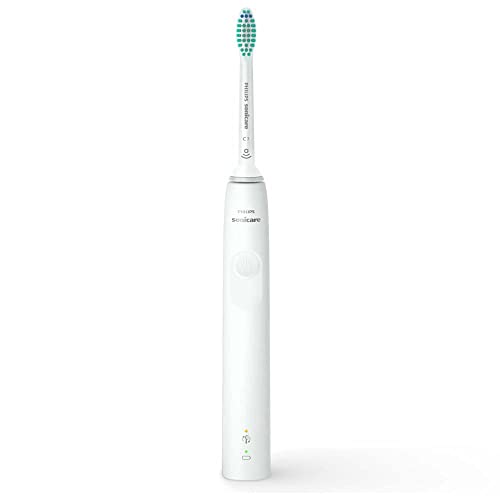 Spazzolino elettrico sonico Philips Sonicare serie 3100, con sensore di pressione integrato, Smartimer e QuadPacer, HX3673/13 Blanca