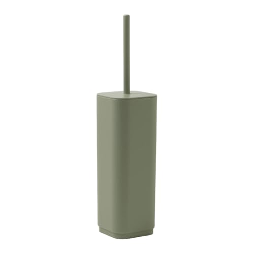 GEDY | Scopino WC Seventy Ekoplà, Scopettino Bagno Realizzato con Materiale Riciclato, Colore Verde Salvia, 9x9x38,8cm, Made in Italy