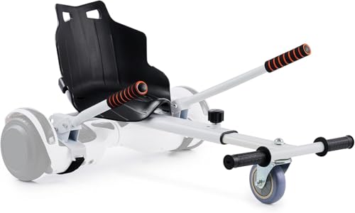CO-Z Go-Kart Hovercart Regolabile per Hover Balance Board da 16.5 cm 20.3 cm 24.5 cm, Gyro Kart Monopattino Elettrico Accessori di Scooter a Bilanciamento Automatico (Bianco)