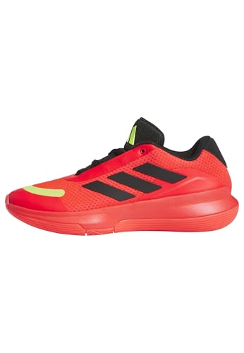 adidas BB Legends Low, Scarpe da Basket Unisex-Adulto, Lucid Red/Core Black/Lucid Lemon, 45 1/3 EU