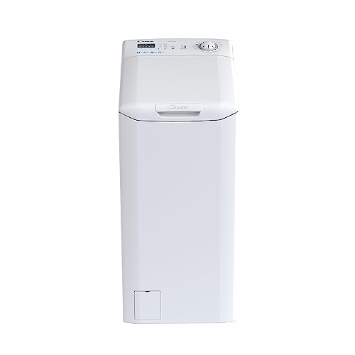 Candy Smart Lavatrice 6 Kg, Carica dall'Alto, 1000 Giri, Classe C, Rilevatore Kg, Connettività NFC, Partenza Ritardata, Funzione Smart Check-up, 41 x 60 x 86 cm, Bianca - CST 06L3/1-11