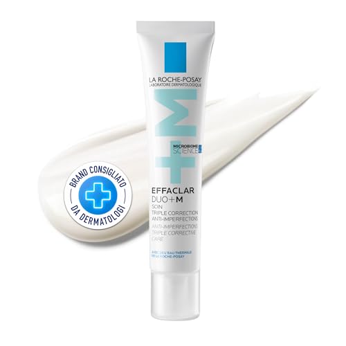 La Roche Posay Effaclar Duo + M, Trattamento Tripla Correzione Anti-Imperfezioni, Per Pelli Grasse a Tendenza Acneica, Effetto Anti-Ricomparsa, Con Phylobioma, Procerad e Niacinamide, 40 ml