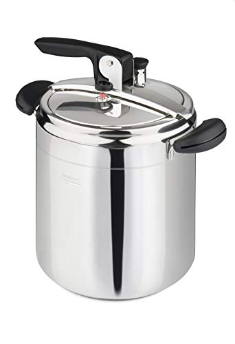 Barazzoni Pentola a Pressione Amelia+, ø22cm, capacità 9Lt, Made in Italy, 9 Litri, Inox 18/10, Acciaio e Nero