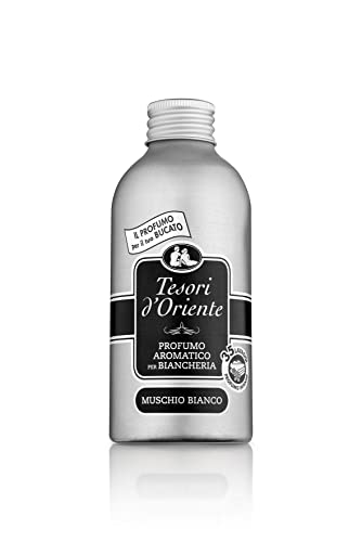 Tesori d'Oriente - Profumatore Bucato Lavatrice Muschio Bianco, dalle Note Muschiate e Ambrate, Ideato per Donare ai tuoi Capi una Fragranza Intensa e Duratura, per Tutti i Tipi di Tessuto, 250 ml