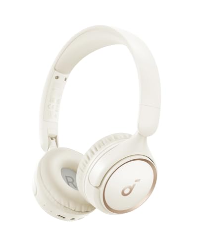 Soundcore Cuffie Bluetooth On-Ear H30i, Cuffie Wireless, Design Pieghevole, Bassi Puri, 60 Ore di Riproduzione, Bluetooth 5.3, Leggere e Confortevoli, Connettività con App, Connessione Multipunto