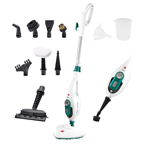 Di4 Steamclean Multi10 Max Scopa a Vapore Multifunzione 10 in 1, 1500 W, Elimina il 99,9% di Virus e Batteri, Pulizia senza Prodotti Chimici o Abrasivi