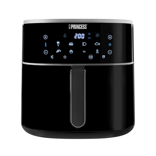 Princess Friggitrice ad Aria Digitale - Capacità del Contenitore Variabile - Massimo di 8 L - 6 Programmi Preimpostati - Meno Olio - Display Digitale - 182254