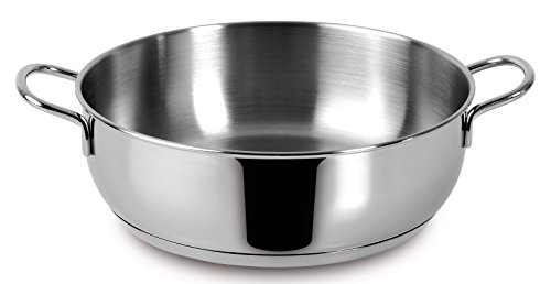 Lagostina Every Casseruola Semifonda Ø 24 cm in Acciaio Inox 18/10 con Fondo Lagoseal Plus, Esterno Satinato e Ampie Manicature, Adatta a Tutte le Fonti di Calore, Inclusa Induzione
