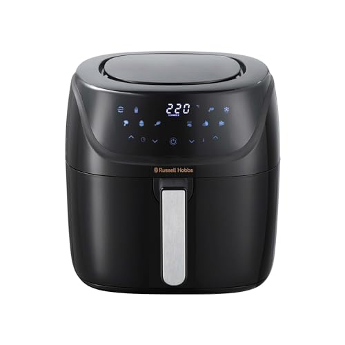 Russell Hobbs Friggitrice ad Aria L 4 l - Design Compatto, 10 funzioni Pre-impostate di cottura - Max 220°; Lavabile in lavastoviglie; Shake Alert; No olio, SatisFry Air Fryer 27160-56