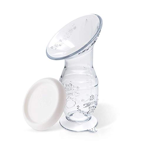 Bestele Tiralatte Manuale, 100ml Silicone Coppa per la Raccolta del Latte Materno Tiralatte per Allattamento e Pappa, BPA Senza Tiralatte Biberon Pompetta Ventosa per L'allattamento