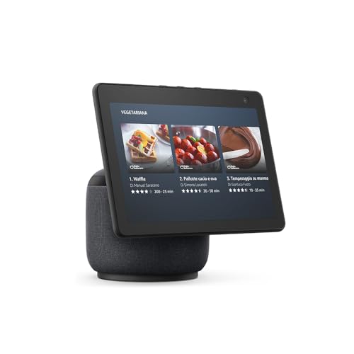 Echo Show 10 (Ultimo modello) | Schermo intelligente in HD con movimento e Alexa, Antracite