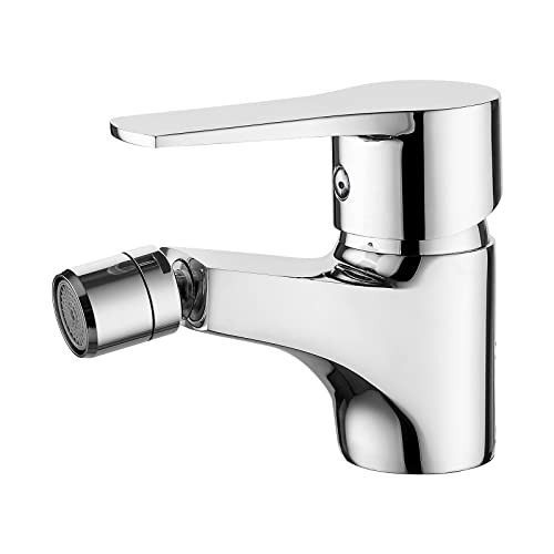 Ibergrif M15057 Star, Miscelatore Bidet Bagno Monocomando, Bidè per Lavabo, Cromo, Argento