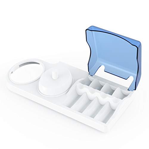 Portaspazzolino per spazzolini elettrici. Supporto Poketech per spazzolino Oral B, 4 testine e un caricabatterie.