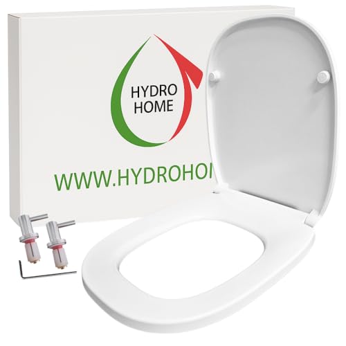 HYDRO HOME Tavoletta Wc Pozzi Ginori 500 Come Originale, Copriwater In Materiale Termoindurente,Tavoletta Water Con Cerniere Fissaggio Dall'Alto MADE IN ITALY (CHIUSURA CLASSICA)
