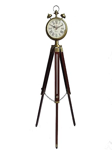 Nautico Moderno Orologio da Terra Antico Vintage Treppiede in Legno Orologio Fantasy Room Corner Clock Camera Letto Soggiorno Pavimento Orologio In Piedi Orologio Decorativo Casa Regalo