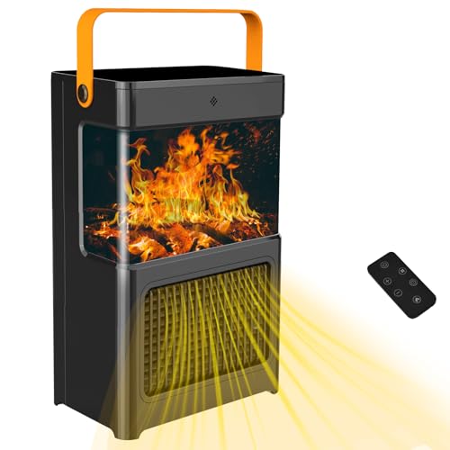 VAZILLIO Termoventilatore a risparmio energetico, 2200 W, riscaldamento elettrico silenzioso, riscaldamento elettrico con telecomando, termostato, timer da 12 ore, protezione da surriscaldamento e