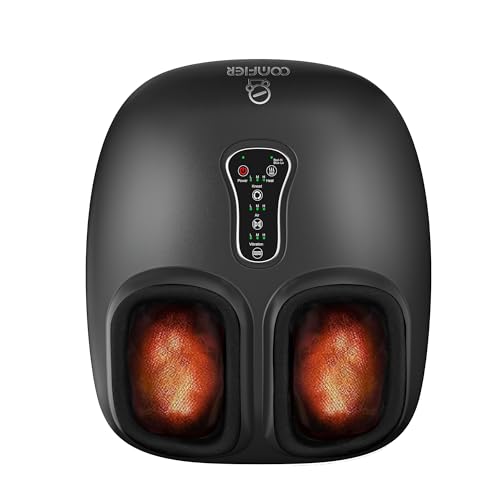 COMFIER Massaggiatore Plantare con Shiatsu, Massaggio Plantare Vibrazionale e Calore - Massaggiatore Piedi per fascite plantare, neuropatia del dolore, Regalo Mamma Papà Donna Uomo