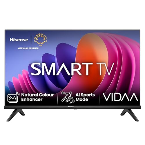 Hisense TV 32" HD Ready 32A4N, Smart TV VIDAA U7, Game Mode, Works with Alexa, Tuner DVB-T2/S2 HEVC 10, lativù, 32'', 2024 LED