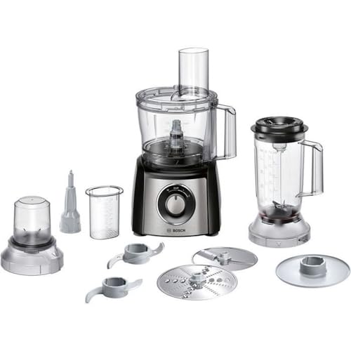 Bosch MultiTalent 3 Robot da Cucina Multifunzione Compatto - Oltre 50 Funzioni, 800 W, Ciotola 2,3 l, Accessori per Tagliare, Macinare, Affettare, Impastare, Grattugiare, Montare e Tritare Ghiaccio