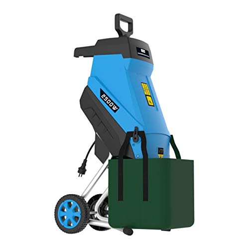 Güde Trituratore da giardino GH 2501 (2500 W, tecnologia a coltello, bassa manutenzione, autoalimentatore, ruote di trasporto, fusibile di sovraccarico, spessore massimo 45 mm, con sacco di raccolta