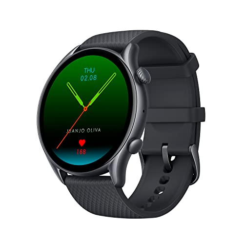 Amazfit GTR 3 Pro, 46 mm, Smartwatch Orologio Intelligente Alexa Integrato, 150 modalità di Allenamento con GPS, Monitor del Sonno, AMOLED, 5 ATM Impermeabile, Durata Batteria di 12 Giorni, SpO2