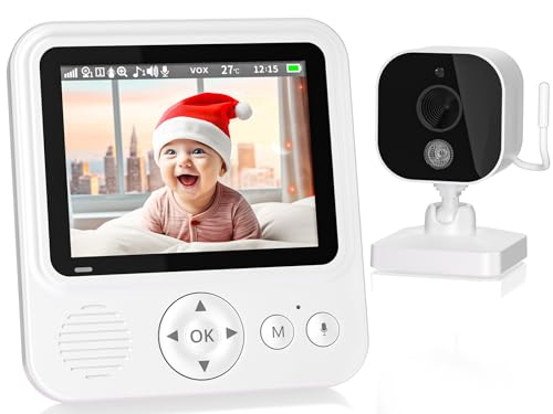 OBVHNUA Baby Monitor Video e Audio 2,8" 720P 2000mAh IPS Zoom Digitale VOX Visione Funzione Notturna Chiamata Bidirezionale Ninna Nanna