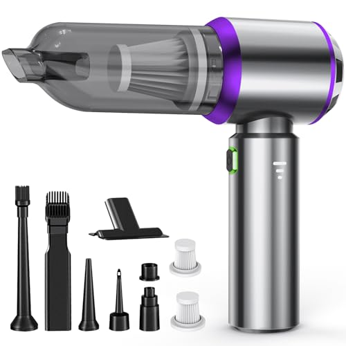 NVKHG Aspirabriciole Senza Fili, 18000Pa Aspirapolvere Auto Portatile, Aspiratore e Soffiatore con Motore Brushless, Mini Aspirapolvere Potente per Auto Casa Ufficio Peli di Domestici