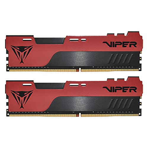 Patriot Memory Viper Elite II DDR4 3200 32GB (2x16GB) C18 Kit di Memoria Gaming RAM XMP 2.0 Nero/Rosso