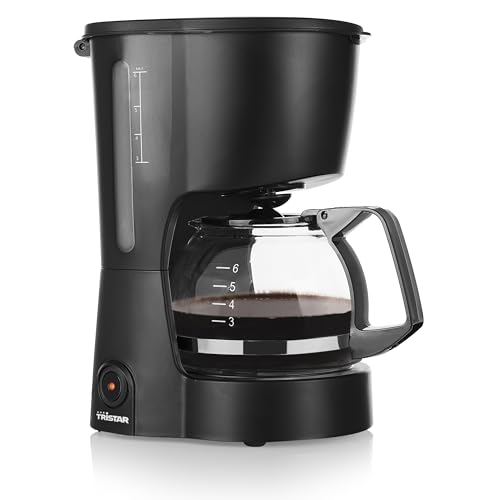 Tristar Macchina da Caffè, Capacità 6 Tazze, 600W, Funzione Mantieni Caldo, Spegnimento Automatico, Filtro Permanente, Sistema Antigoccia, Compatta e Portatile, Facile da Pulire, CM-1246