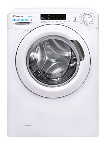 Candy Smart Lavasciuga Slim 8+5 Kg, Libera Installazione, 1400 Giri, Classe D, Avvio Programmabile, Rilevatore Kg, Programmi Rapidi, Connettività NFC, 60 x 53 x 85 cm, Bianca - CSWS 4852DE/1-11
