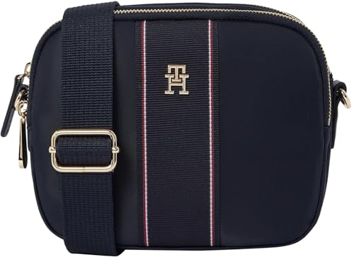 Tommy Hilfiger Donna Borsa a Tracolla Poppy Camera Bag Tracolla Larga, Blu (Space Blue Corp), Taglia Unica