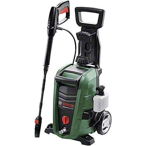 Bosch Idropulitrice UniversalAquatak 135, 2 ugelli, filtro per l’acqua, pistola ad alta pressione, tubo flessibile da 7 m, cavo da 5 m, potenza 1900 Watt, pressione: 135 bar, portata max.: 410 l/h