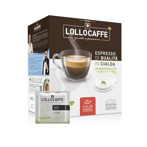 LOLLO CAFFE' CIALDE IN CARTA ESE 44MM MISCELA NERA MOKONA/TAZZONA COMPATIBILI (150)