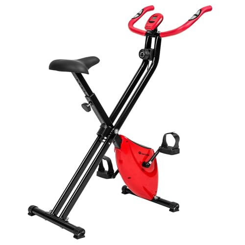 tectake 801190 FitX-Bike per allenamento domestico, 8 livelli di difficoltà, Computer per allenamento (113 x 41 x 81 cm)