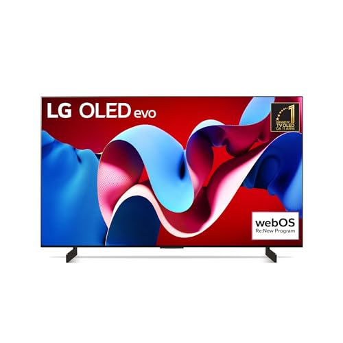 LG OLED evo 42'', Serie C4 2024, OLED42C44LA, Smart TV 4K, Processore α9 Gen7, OLED Dynamic Tone Mapping Pro, 20W, Dolby Vision, 4 HDMI 2.1 4K@144Hz, GSync, VRR, Alexa, ThinQ AI, webOS 24