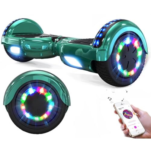 GeekMe Hoverboards Auto bilanciamento Scooter 6.5 '' Regalo per Bambini e Adulti - Bluetooth Altoparlanti LED luci