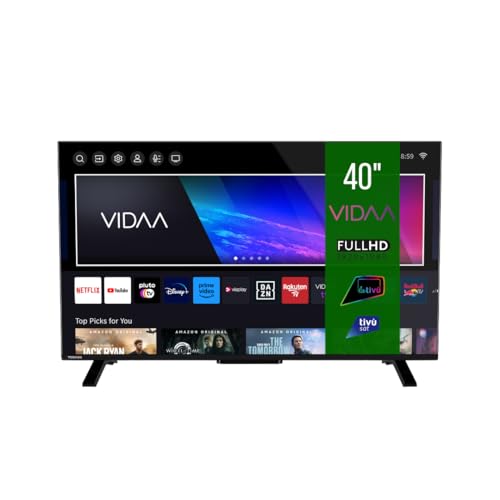 Toshiba Smart VIDAA TV 40" Full HD 40LV2E63DA TV 40 Pollici, Televisore LED Compatibile con Alexa, DVB-T2, Tecnologia LED, HDMI 2.1