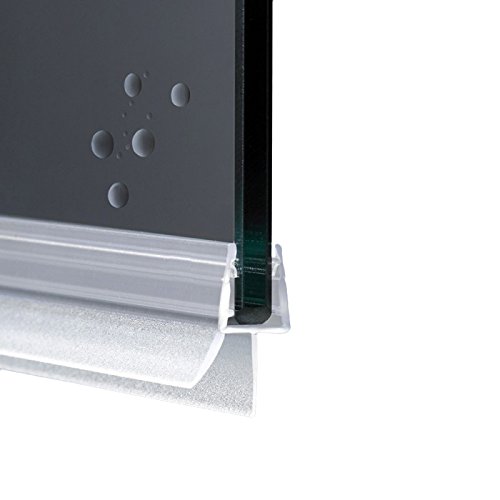 Guarnizione Box Doccia Profilo Orizzontale di Ricambio con Aletta Morbida Gocciolatoio | Vetro 6mm 8mm EC-204 (100 cm)