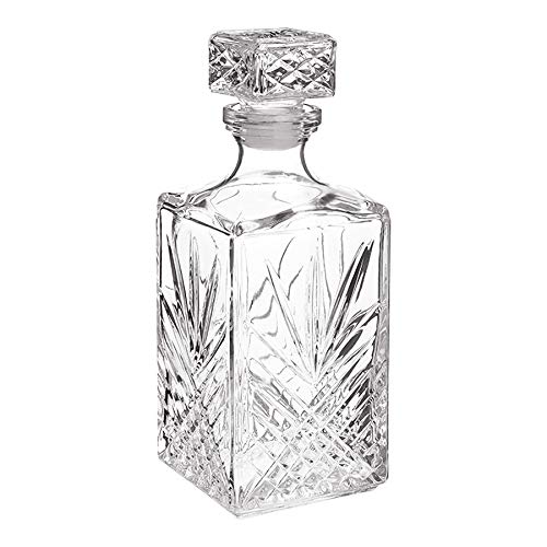 Bormioli Rocco Selecta whisky decanter (Colore chiaro, Decanter da 1000 ml, Lavabile in lavastoviglie, Decanter in vetro con tappo) 73281