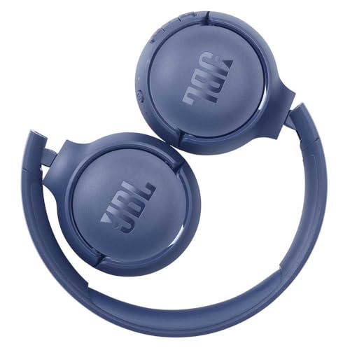 JBL Tune 510BT Cuffie On-Ear Wireless, Bluetooth 5.0, Pieghevole, Microfono Integrato, Connessione Multipoint e ad Assistente Vocale, fino a 40 Ore di Autonomia e Ricarica Veloce, Blu