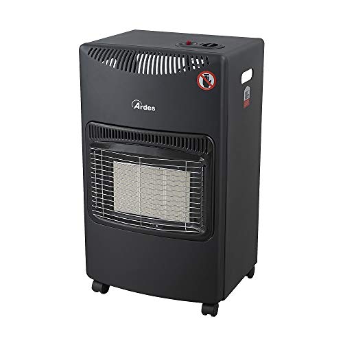 ARDES - AR382 BOXER Stufa a Gas con Bombola GPL a Infrarossi 3 Potenze - Stufa con Vano Porta Bombola, Dispositivo di Sicurezza, Controllo Fiamma e Livello Ossigeno + Kit Montaggio