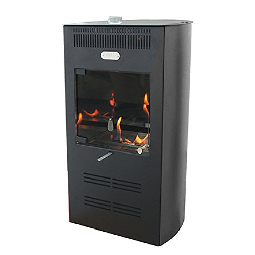 Stufa bioetanolo 3000W ventilata 3 velocità nera riscaldamento RUBY ELEGANCE