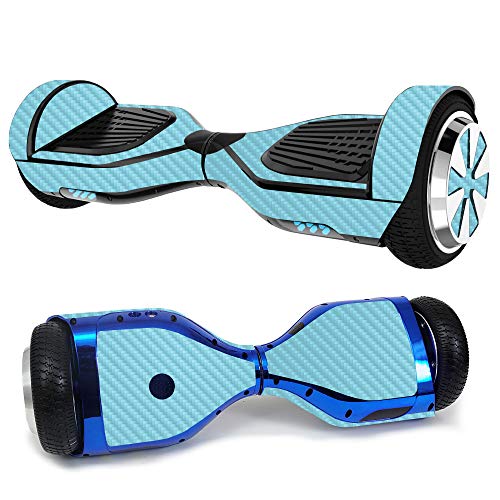 MightySkins - Skin in fibra di carbonio per ultra hoverboard, colore: blu neonato, con finitura in fibra di carbonio testurizzata, facile da applicare, rimuovere e cambiare gli stili | Made in USA