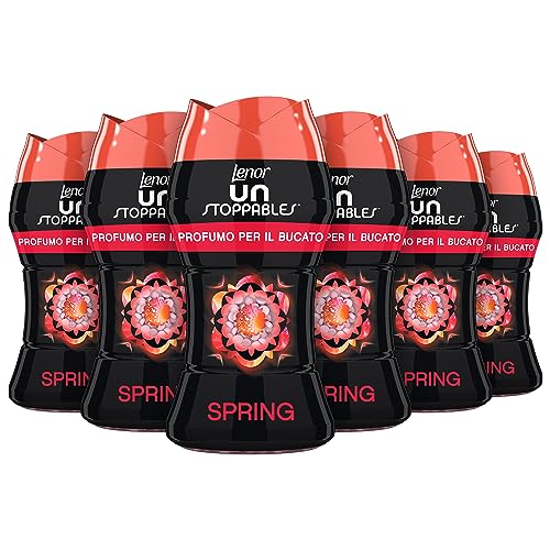 Lenor Unstoppables Spring Profumatore Bucato Lavatrice, Fresco Profumo Che Dura A Lungo,6x140g,